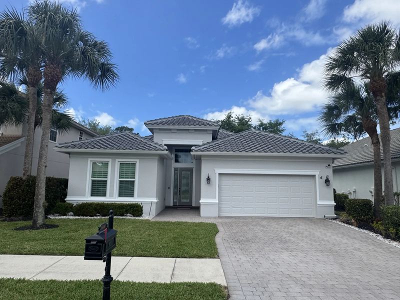 Freshly painted exterior wall showing clean finish and color consistency